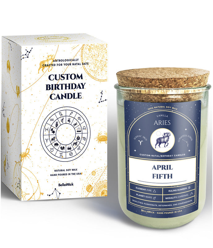 BellaWick April 5th Aries birthdate candle